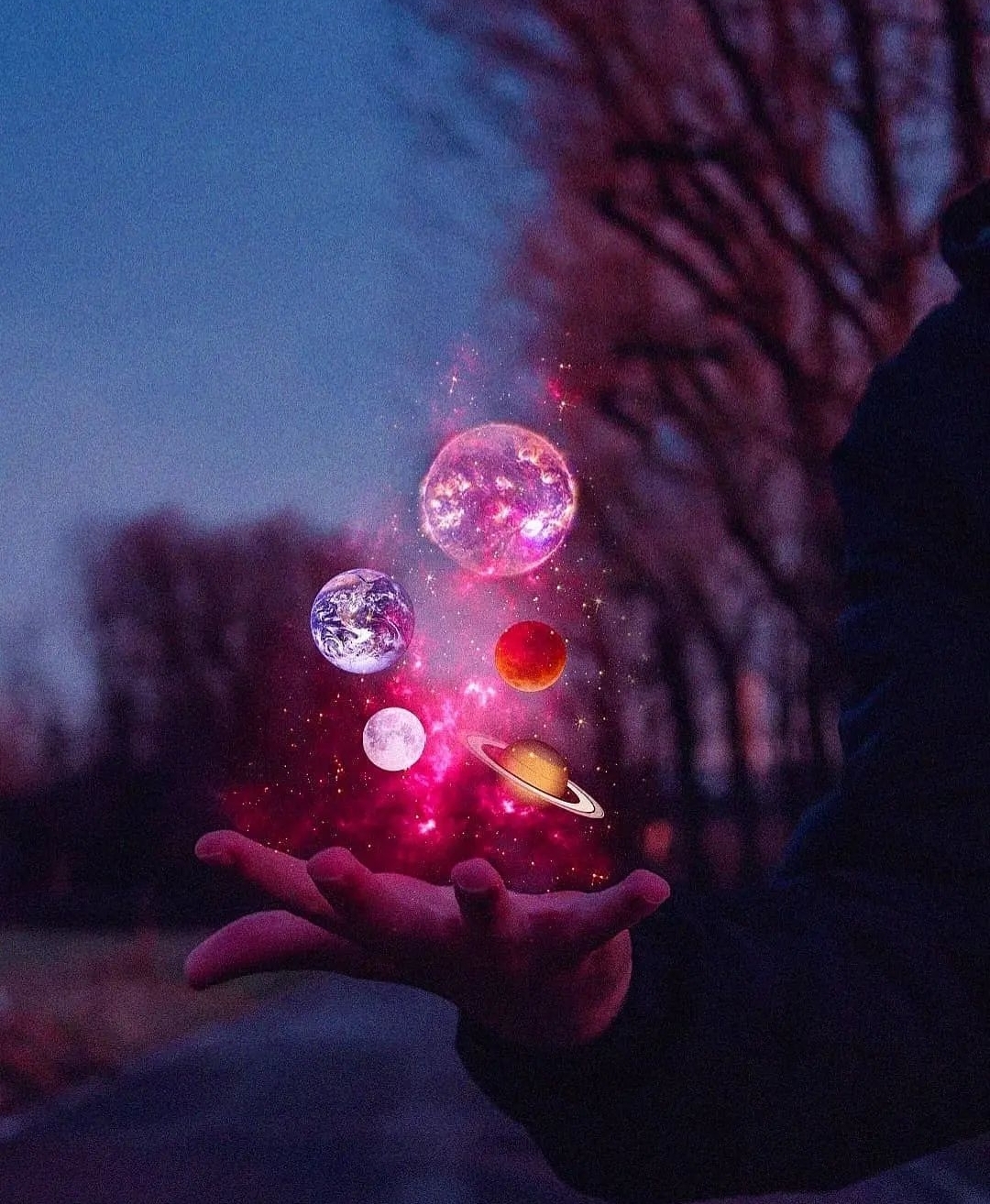 Planets in hand